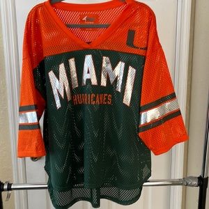 Woman’s Miami hurricane jersey